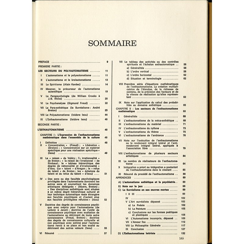 Isidore Isou Histoire et rénovation de l automatisme spirituel 1967