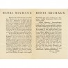 texte de Michel Tapié, carton d'invitation Henri Michaux, 1953