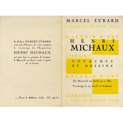 Henri Michaux, librairie-galerie d'art Marcel Évrard, 1953