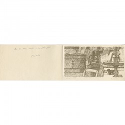 lithographie de Maurice Brianchon, épreuve d'artiste signée au crayon