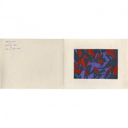collage original de Jean Berthier pour une carte de vœux adressée à Raoul-Jean Moulin