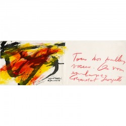 Carte de vœux de Gérard Gosselin pour Raoul-Jean Moulin, 1981
