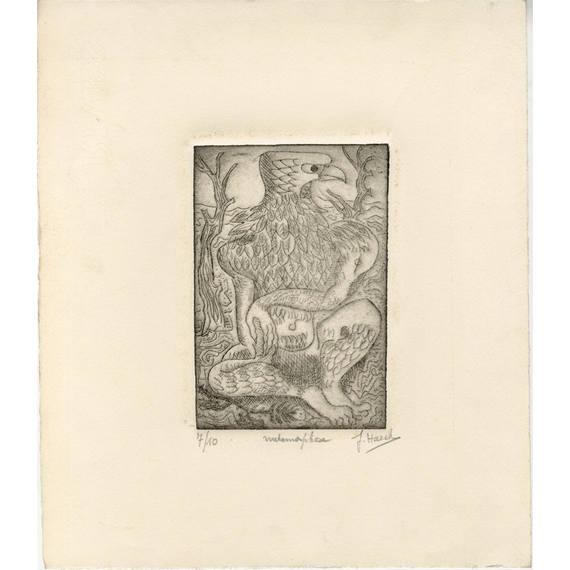 gravure sur Rives de Jean Haeck, signée et numérotée au crayon par l'artiste