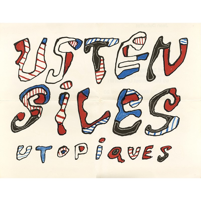 vernissage de l'exposition "Ustensiles utopiques. Recent Paintings" de Jean Dubuffet à la Robert Fraser Gallery, à Londres, 1966