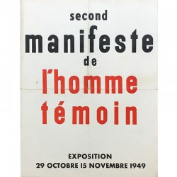 Second manifeste de l'homme témoin" de Bernard Lorjou, 1949