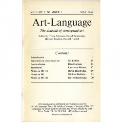 Art & Language, revue Art-Language, vol. 1-n° 1, 1969