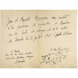 invitation du peintre Jean Messagier, 1962