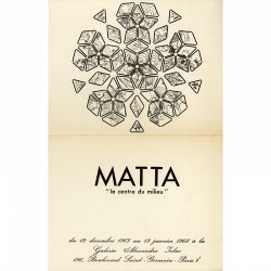 carton d'invitation pour l'exposition "Matta, le centre du milieu, Iolas, 1968