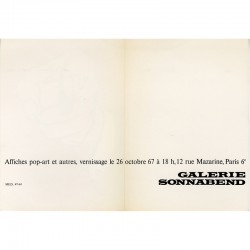 vernissage à la galerie Sonnabend, à Paris le 26 octobre 1967