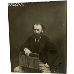 Félix Nadar, Édouard Manet assis à califourchon, ca. 1867