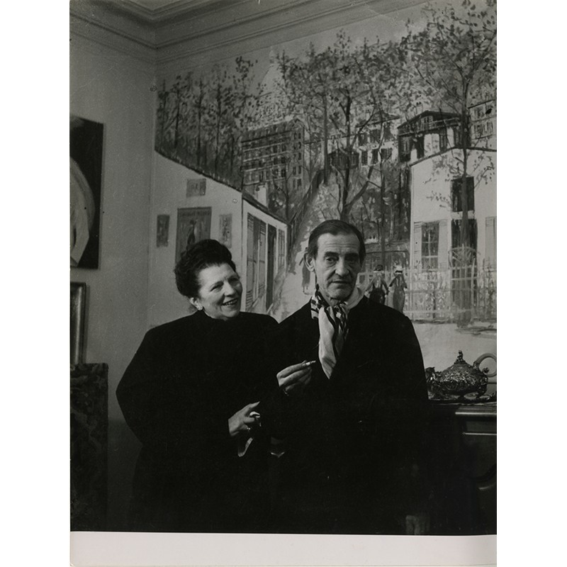 Robert Doisneau, Maurice Utrillo et Lucie Valore, 1947