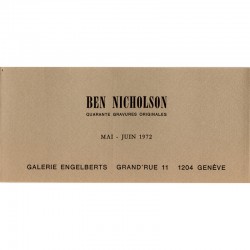 exposition de 40 gravures originales de Ben Nicholson, galerie Engelberts, 1972