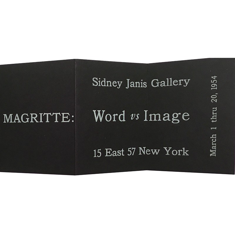 René Magritte, Word vs Image, Sidney Janis, 1954