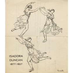 exposition "La Danse d'Isadora Duncan vue par les artistes, galerie Raymond Duncan 1972