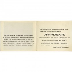 - 1 carton pour une exposition documentaire sur Isadora Duncan, 1965