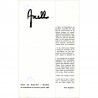 feuillet/catalogue de l'exposition d'Axell, au Palais des Beaux-Arts de Bruxelles, du 20 au 31 janvier 1967