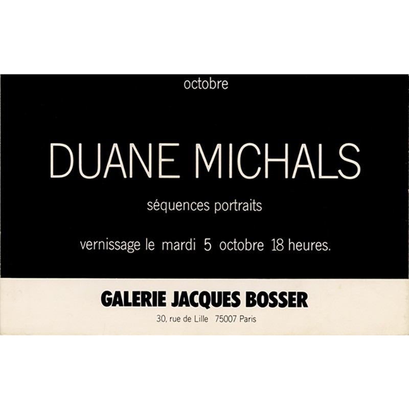 Duane Michals, Séquences portraits, galerie Jacques Bosser, 1976