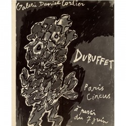 carton d'invitation pour l'exposition "Circus" de Jean Dubuffet, galerie Daniel Cordier, juin 1962