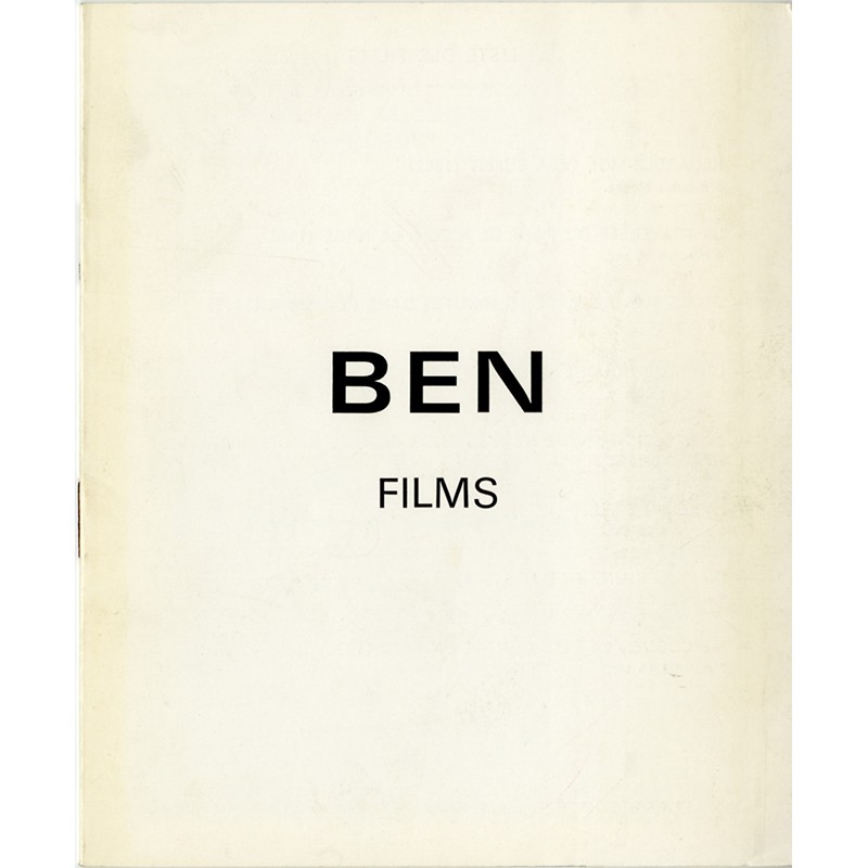 Ben, Films, Daniel Templon, 1971
