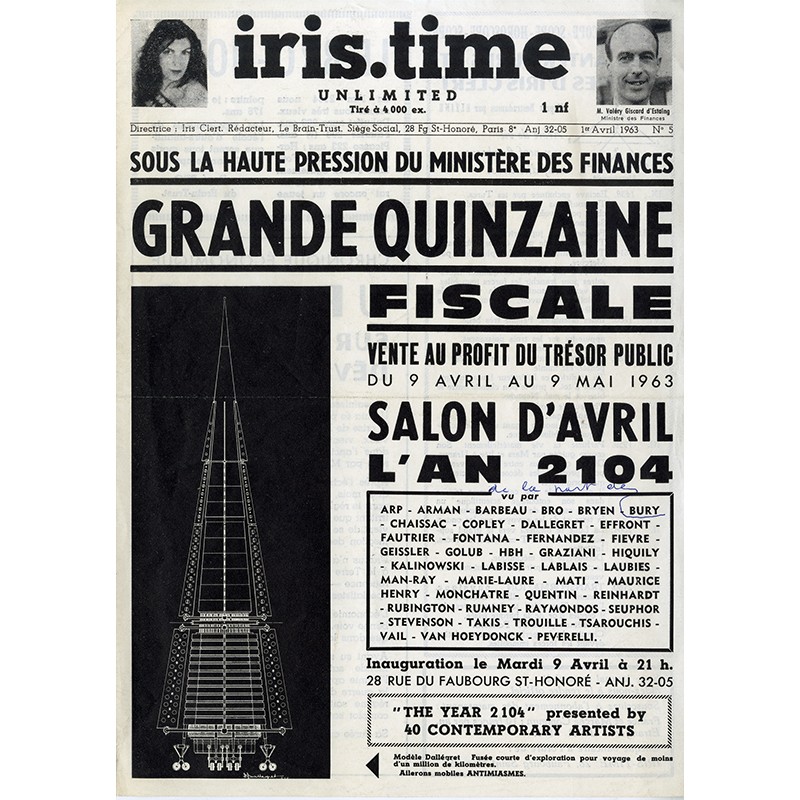 Revue "Iris-Time" n° 5 d'Iris Clert, 1963