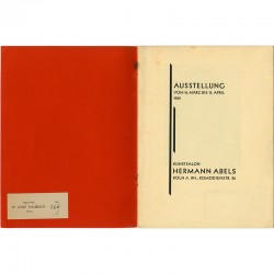 catalogue de l'exposition d'Oskar Kokoschka, au Kunstsalon Hermann Abels, à Cologne, du 1929