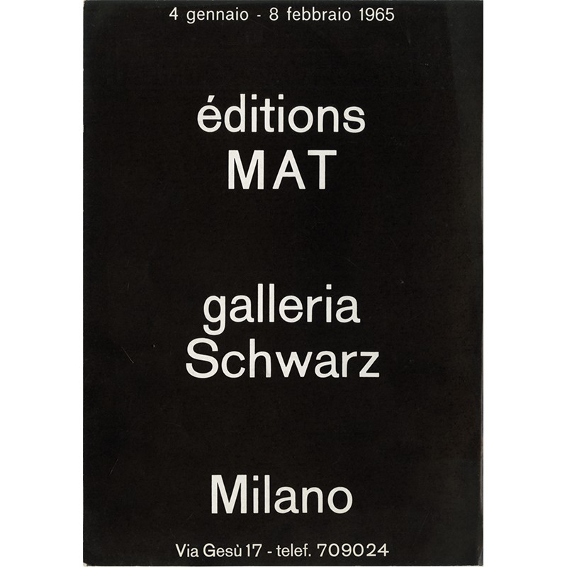 Daniel Spoerri, éditions MAT, galerie Schwarz, 1965