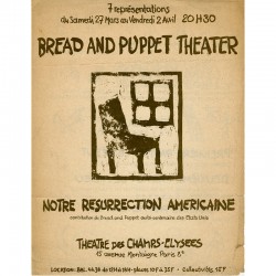 Peter Schumann, Bread and Puppet Theater, Théâtre des Champs-Elysées, 1976
