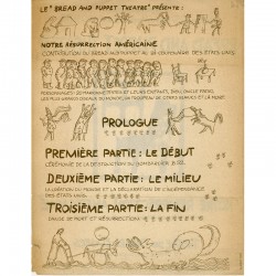 programme des 7 représentations du Bread and Puppet Theater de Peter Schumann, au Théâtre des Champs-Elysées, 1976