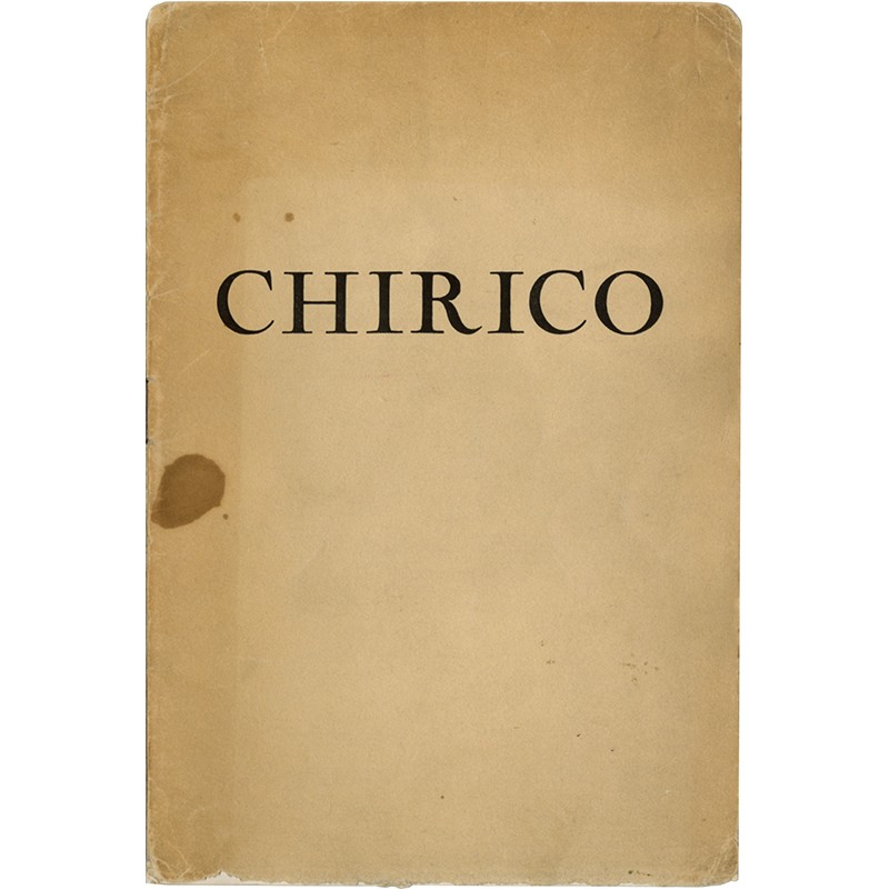 texte "Chirico" par Albert C. Barnes au sujet de l'exposition de Chirico chez Paul Guillaume,  1926