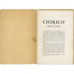 Chirico, par Albert C. Barnes, 1926