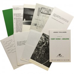 pochette/catalogue de l'installation olfactive de Titus-Carmel "Forêt vierge / Amazonie" Musée d'art moderne, 1971