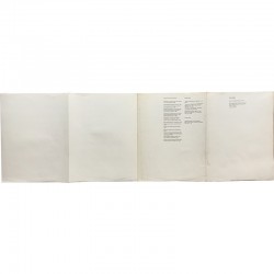 document de 8 pages en accordéon, énoncés performatifs en anglais de Victor Burgin, 1970