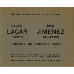 Celso Lagar et Max Jimenez, galerie Percier, 1924