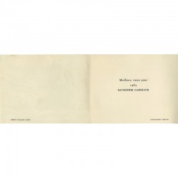 carte de vœux de la galeriste Raymonde Cazenave pour l'année 1963