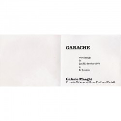 carton d'invitation de Garache, galerie Maeght, 1977