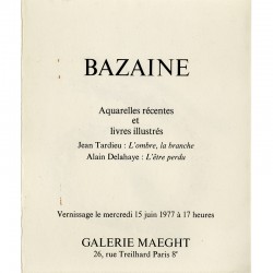 vernissage de l'exposition de Jean Bazaine, le mercredi 15 juin 1977 à la Galerie Maeght, à Paris