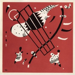 carton d'invitation en lithographie de l'exposition de Kandinsky "Période parisienne 1934-1944",  galerie Maeght, 10 juin 1969