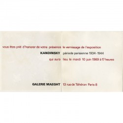 Kandinsky "Période parisienne 1934-1944", galerie Maeght, 1969