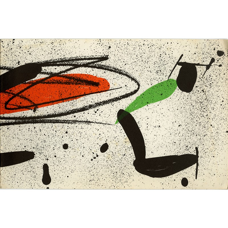 lithographie pour le carton de l'expo de Joan Miró, à la galerie Maeght, 1973