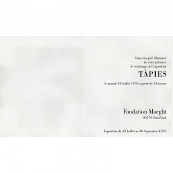 vernissage de l'exposition d'Antoni Tàpies, à la Fondation Maeght, à Saint-Paul-de-Vence, le 10 juillet 1976
