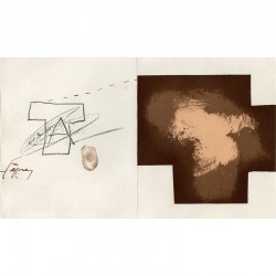 carton d'invitation en lithographie d'Antoni Tàpies, Fondation Maeght, 1976