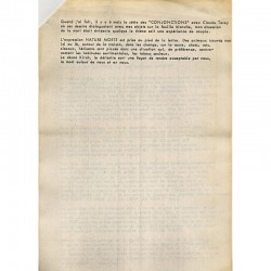 texte de Daniel Spoerri "Quelques indications sur les Natures mortes", à l'occasion de son exposition à la galerie Bama, en 1975