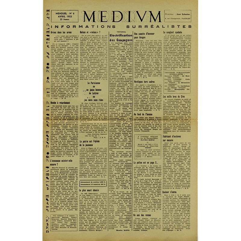 n° 6 de la revue surréaliste MEDIUM, Informations surréalistes, avril 1953