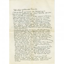 Lena Vandrey, Yolande Fièvre, correspondance, s.d.
