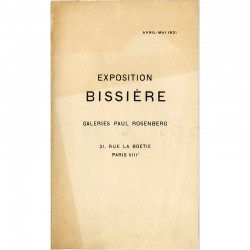 Roger Bissière, galerie Paul Rosenberg, Paris, 1921