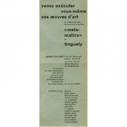 première exposition des "Meta-matic" de Jean Tinguely, Iris Clert, 1959