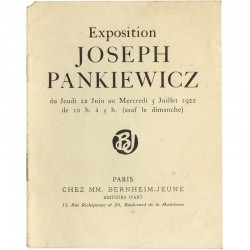 Joseph Pankiewicz, galerie Bernheim-Jeune, 1922