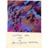 gouache originale de Jean Berthier pour une carte de vœux pour l'année 1989