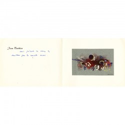 gouache originale de Jean Berthier pour une carte de vœux (s.d.)