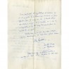 lettre d'Alain Peyrefitte, au consul Gérard Gaussen, 1952
